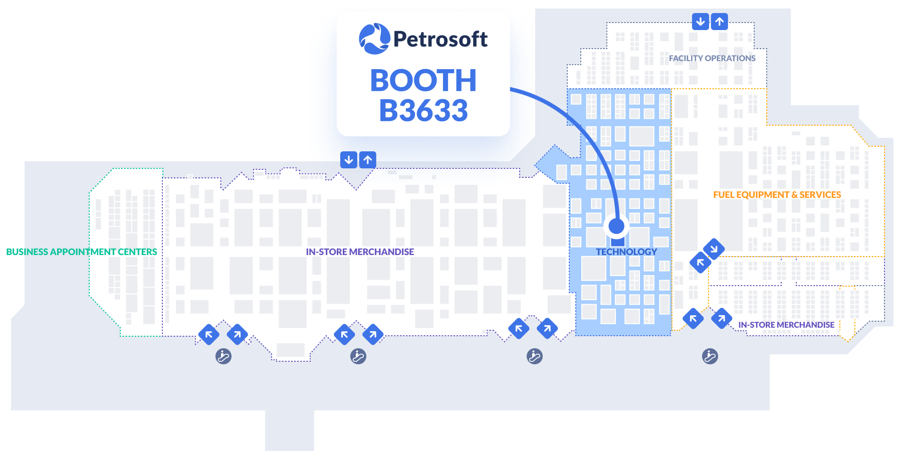 Petrosoft Booth Location NACS 2023
