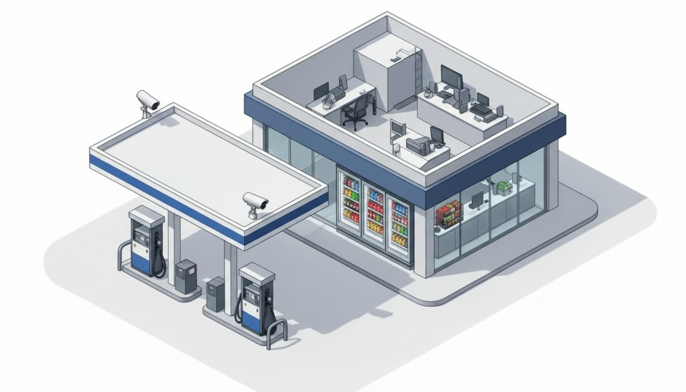 Gas station infographic