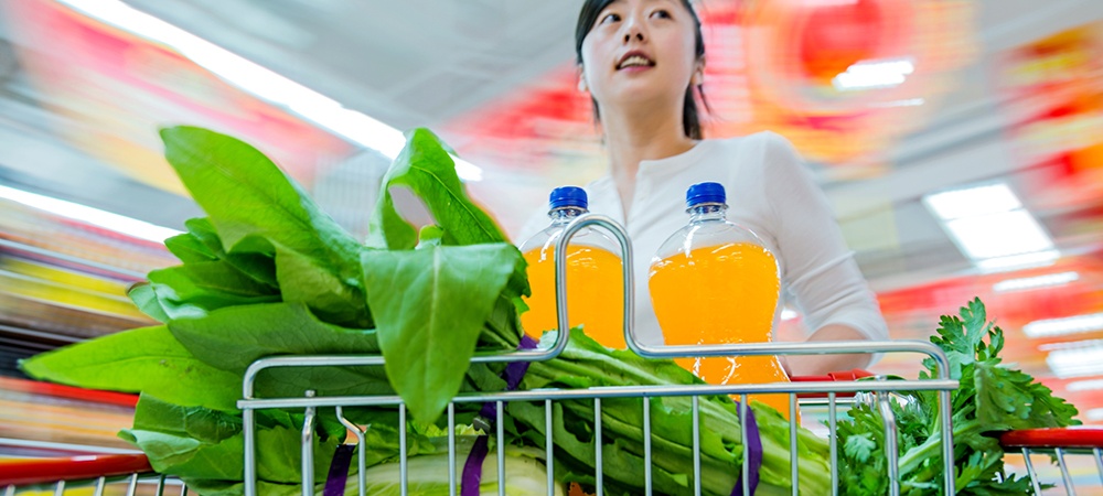 Shopper at the convenience store