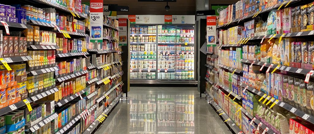 Grocery store aisle