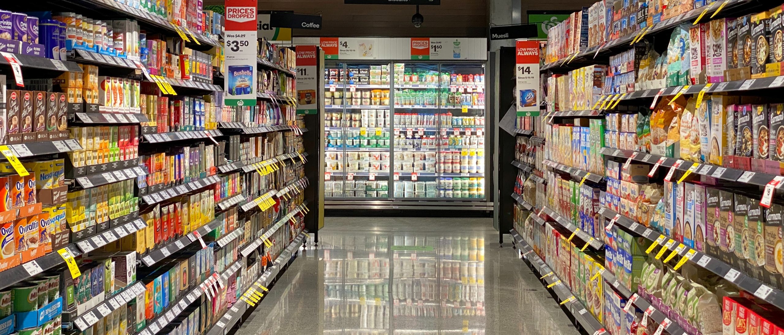 Grocery store aisle